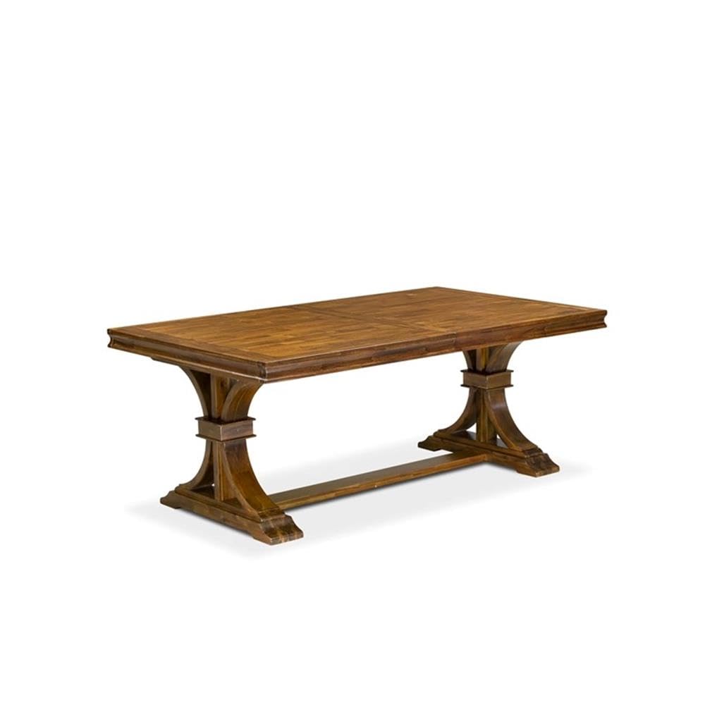 9-Piece Acacia Wood Dining Table Set with 8 Chairs J830
