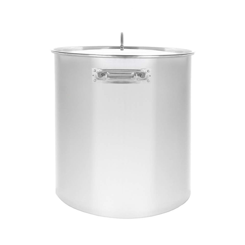 40QT Polished Stainless Steel Stock Pot with Lid Q359255