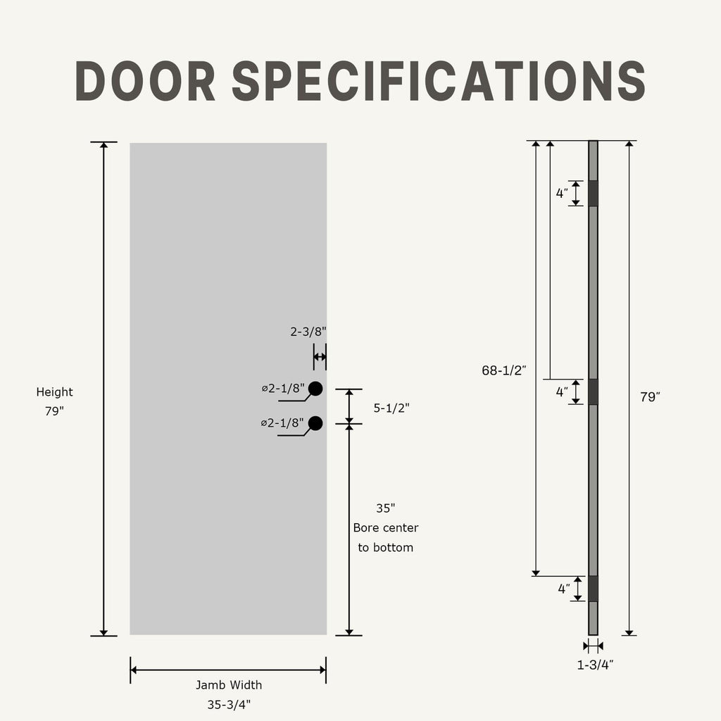 Fiberglass Entry Door 4-Lite Glass Left-Hand Inswing L57654