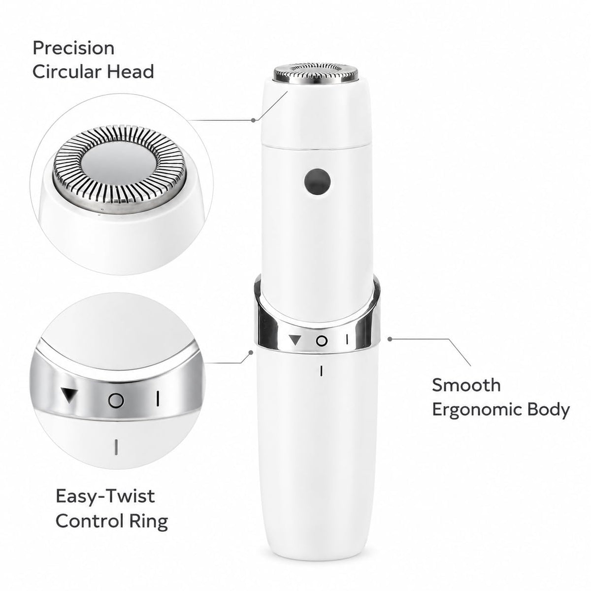 Portable Electric Facial Hair Remover with LED Light M2607