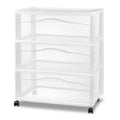Wide 3 Drawer Plastic Rolling Storage Cart G4134