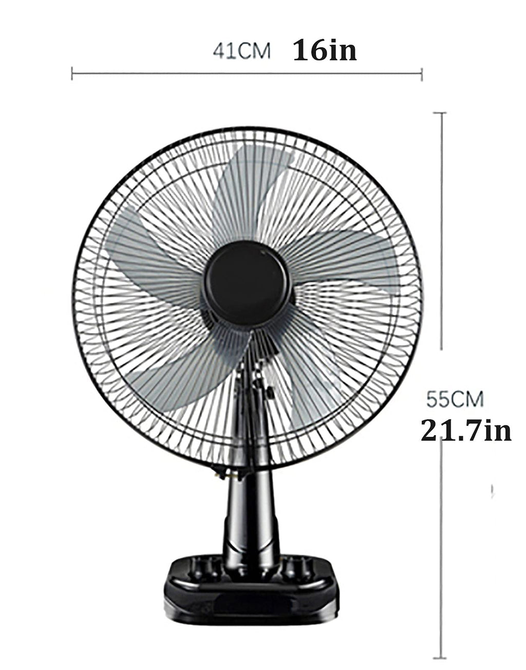 16-Inch 3 Speed 5 Blades Pedestal Fan White D2033