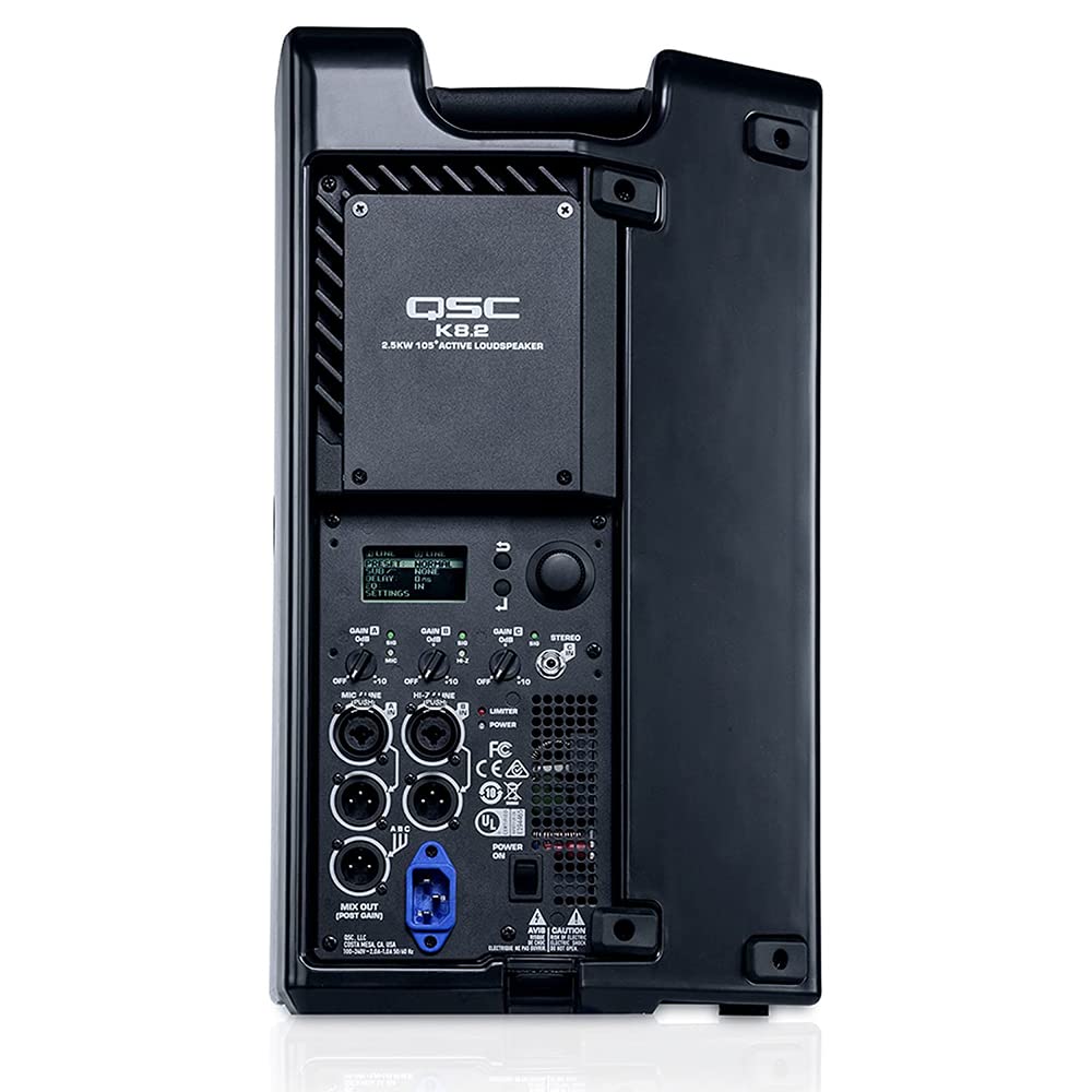 8" 2000W Powered Portable PA Speaker with Speaker Stand and XLR Cable L767895