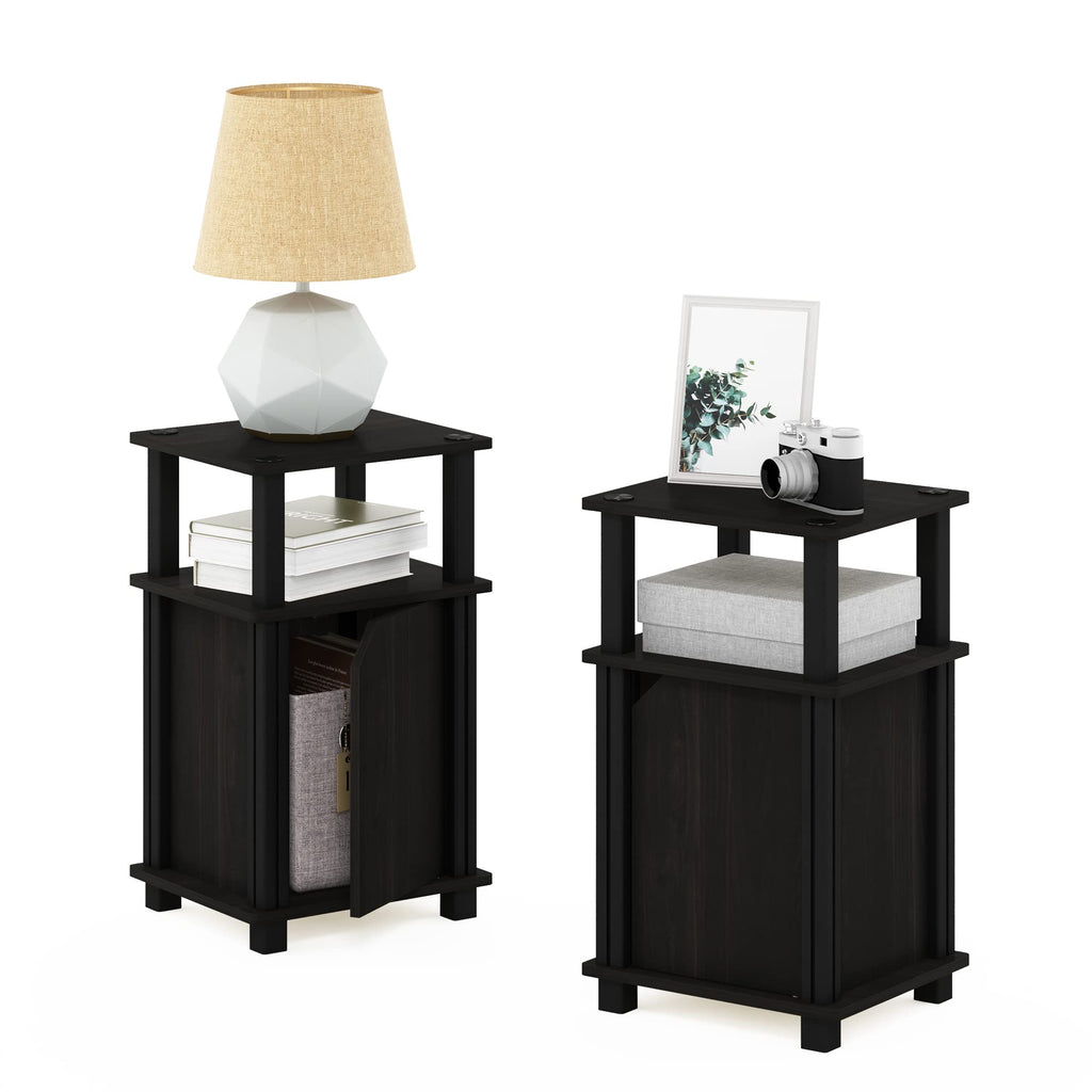 3-Tier Telephone Table with Cabinet, Set of 2 U1155
