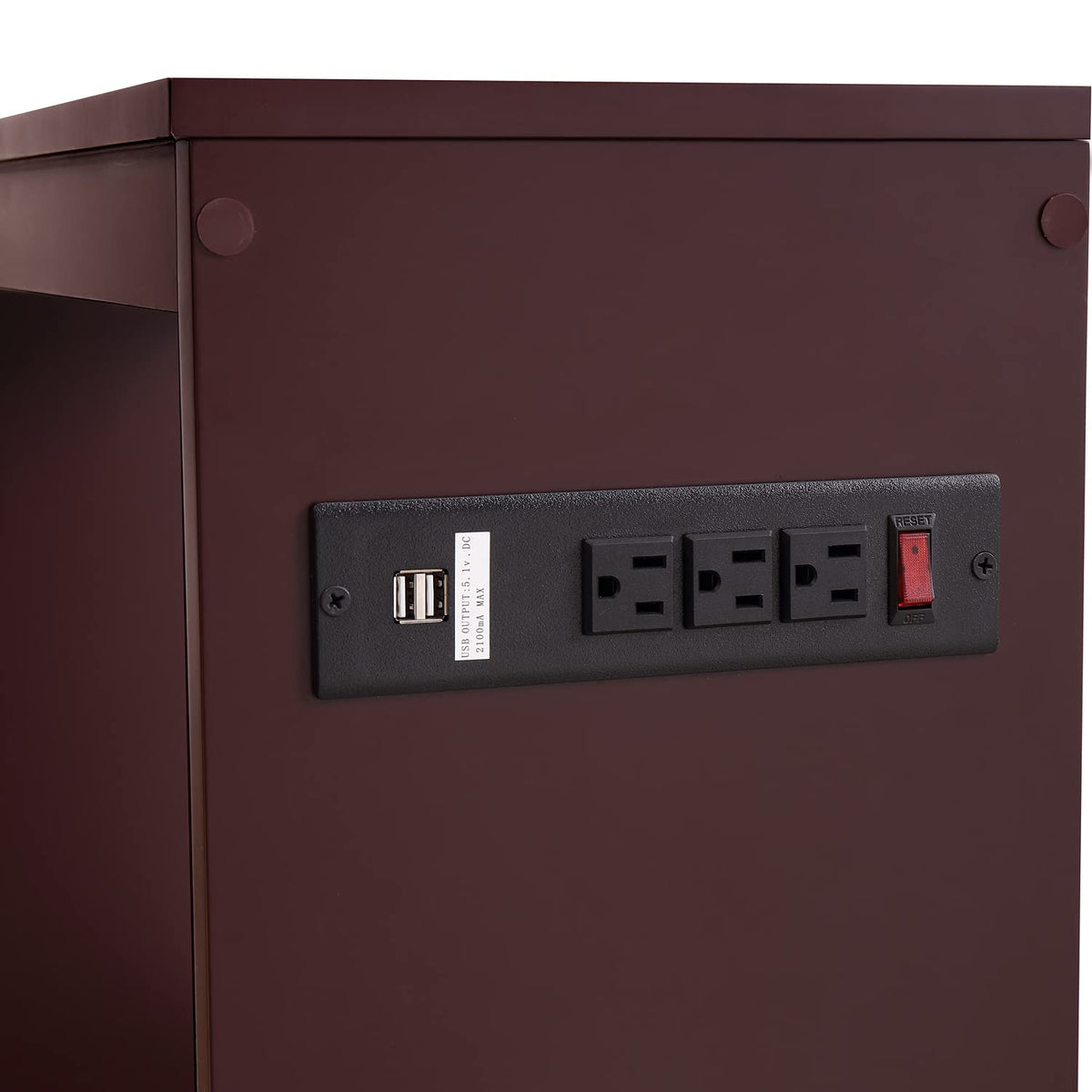 Cherry Nightstand with Charging Station O452136