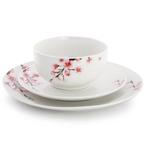 12 Piece Porcelain Dinnerware Set, Service for 4 M4479