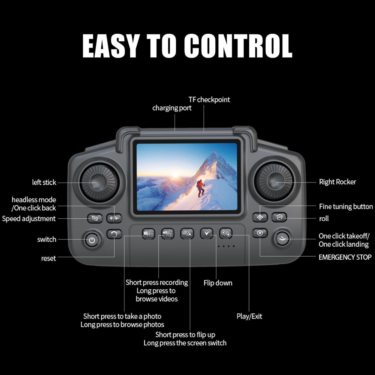 Brushless Drone with Camera, 2 Batteries Z47528
