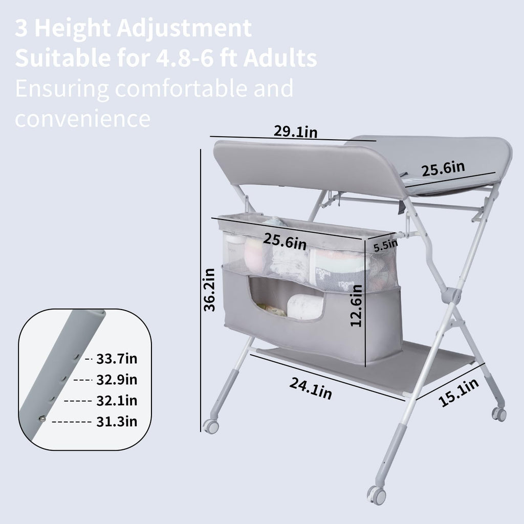 Portable Folding Baby Changing Table with Safety Belt Z128558