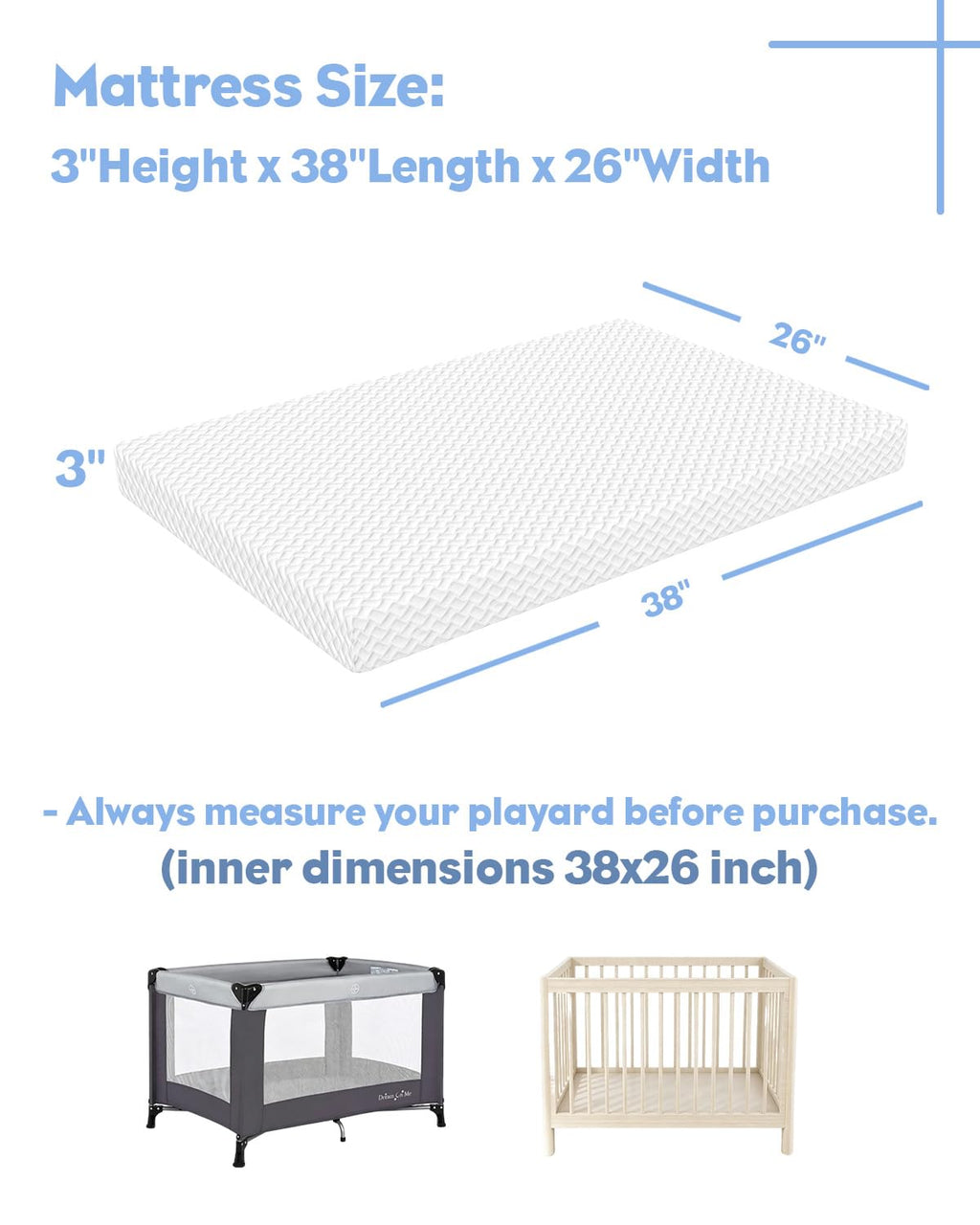 3 inch Portable Crib Mattress N221969