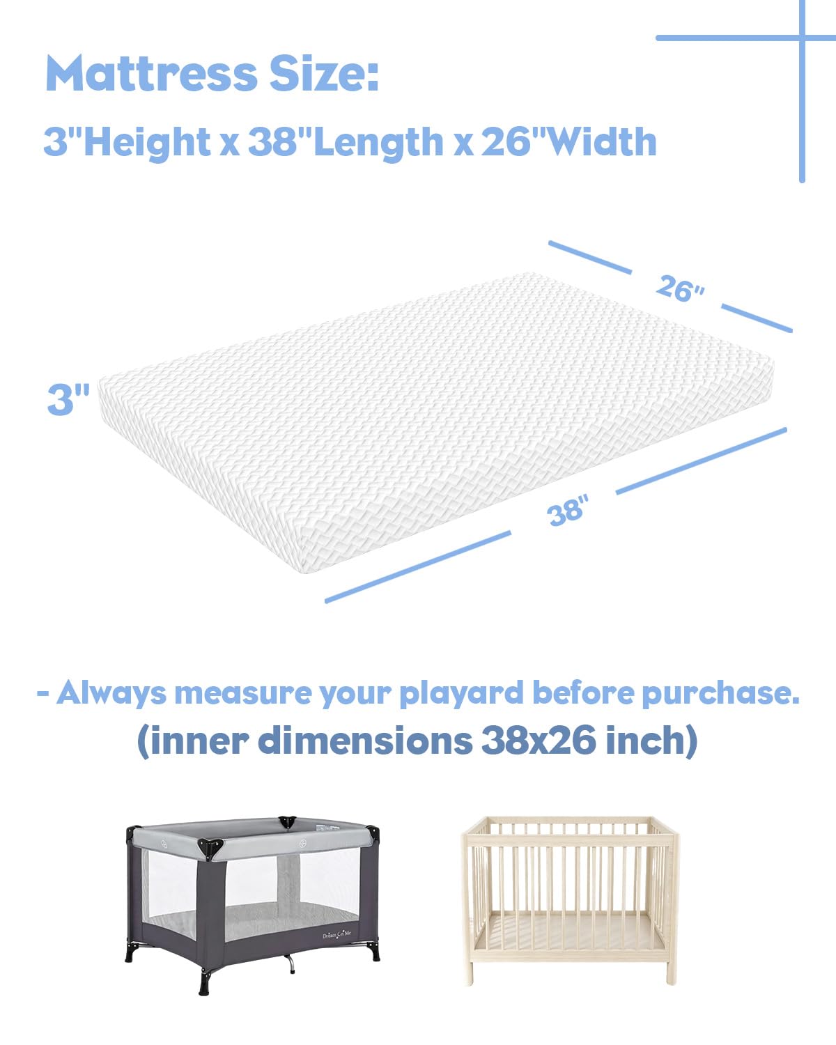 3 inch Portable Crib Mattress N221969