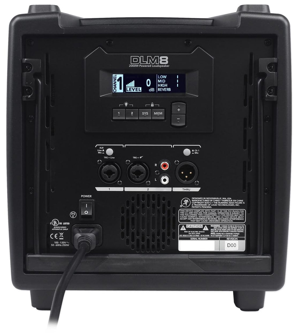 2000-Watt 8 in Powered PA Speakers with Tripod Stand Kit and XLR Cables N4934