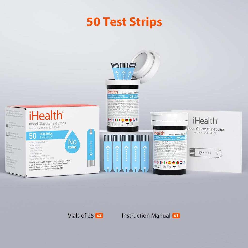 Blood Glucose Test Strips, 50 Count O63992