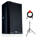 8" 2000W Powered Portable PA Speaker with Speaker Stand and XLR Cable L767895