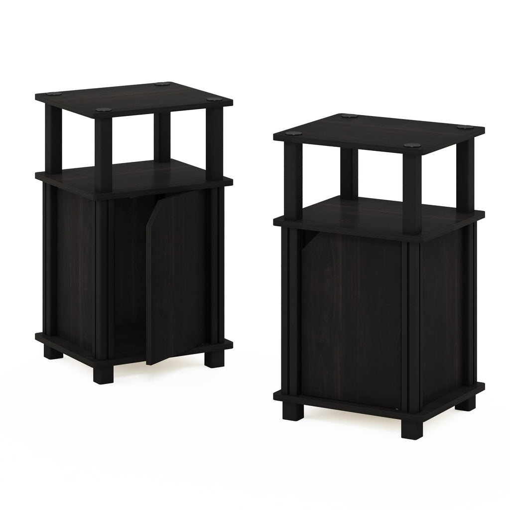 3-Tier Telephone Table with Cabinet, Set of 2 U1155
