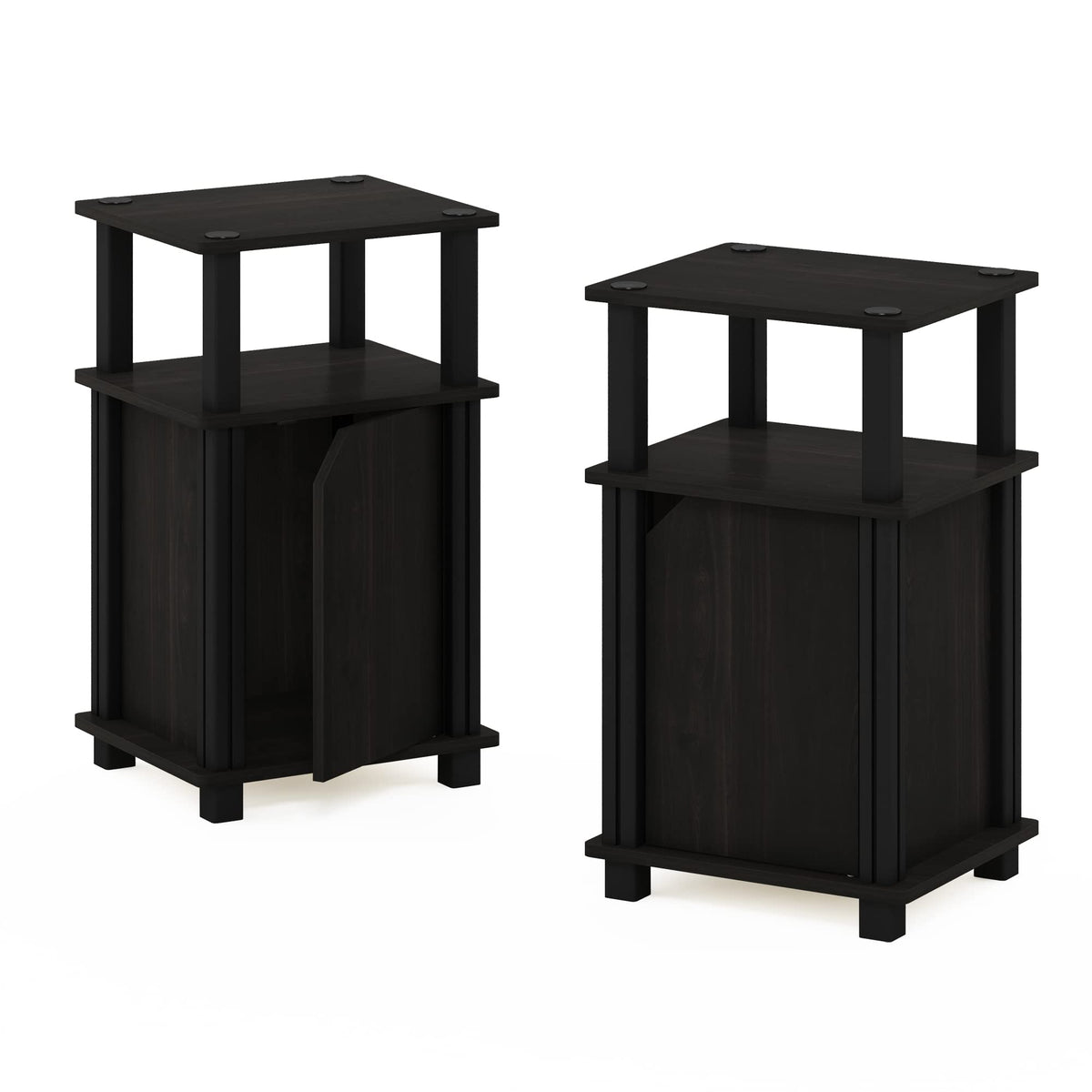 3-Tier Telephone Table with Cabinet, Set of 2 U1155
