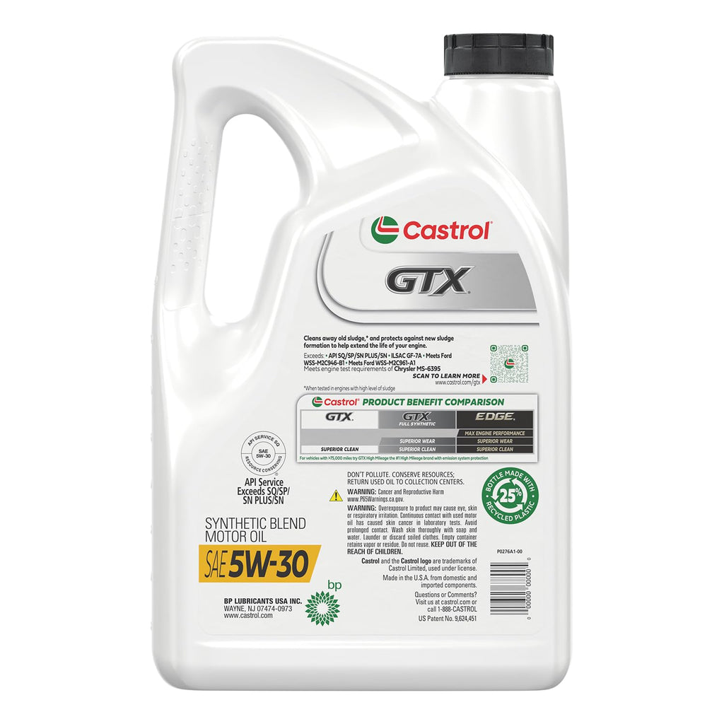 5W-30 Synthetic Blend Motor Oil, 5 Quarts X701