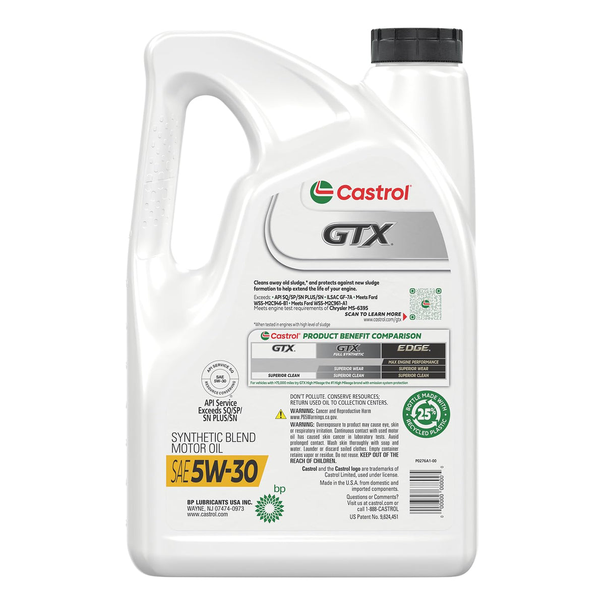5W-30 Synthetic Blend Motor Oil, 5 Quarts X701