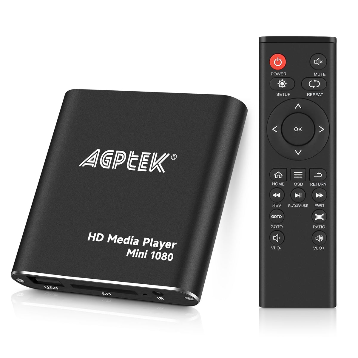 Black Mini 1080p Full-HD HDMI Digital Media Player J243690