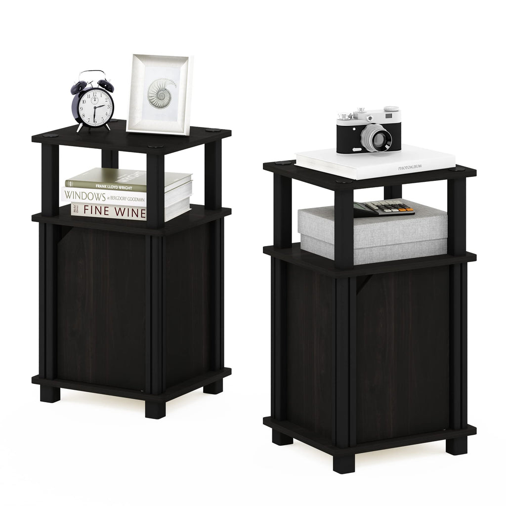 3-Tier Telephone Table with Cabinet, Set of 2 U1155