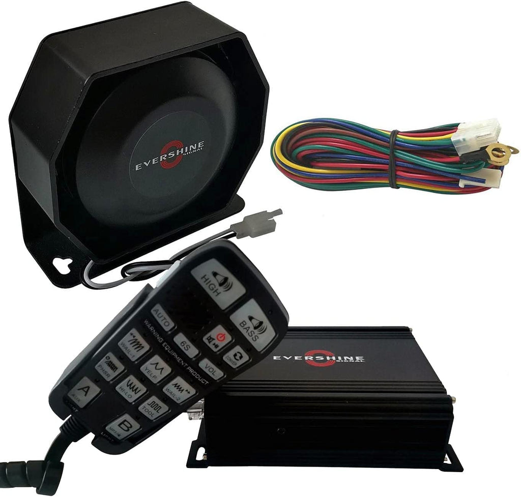 12V/24V 100W Multi-Tones Siren Horn PA System Kit J134