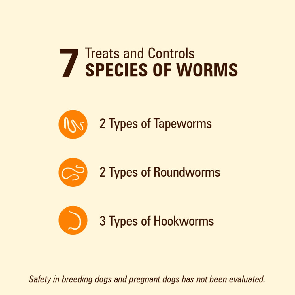 7 Way DeWormer for Small Dogs 6-25 lbs (6 Count) + Flea and Tick Prevention for Small Dogs 4-10 lbs (4 Count) Bundle J9684
