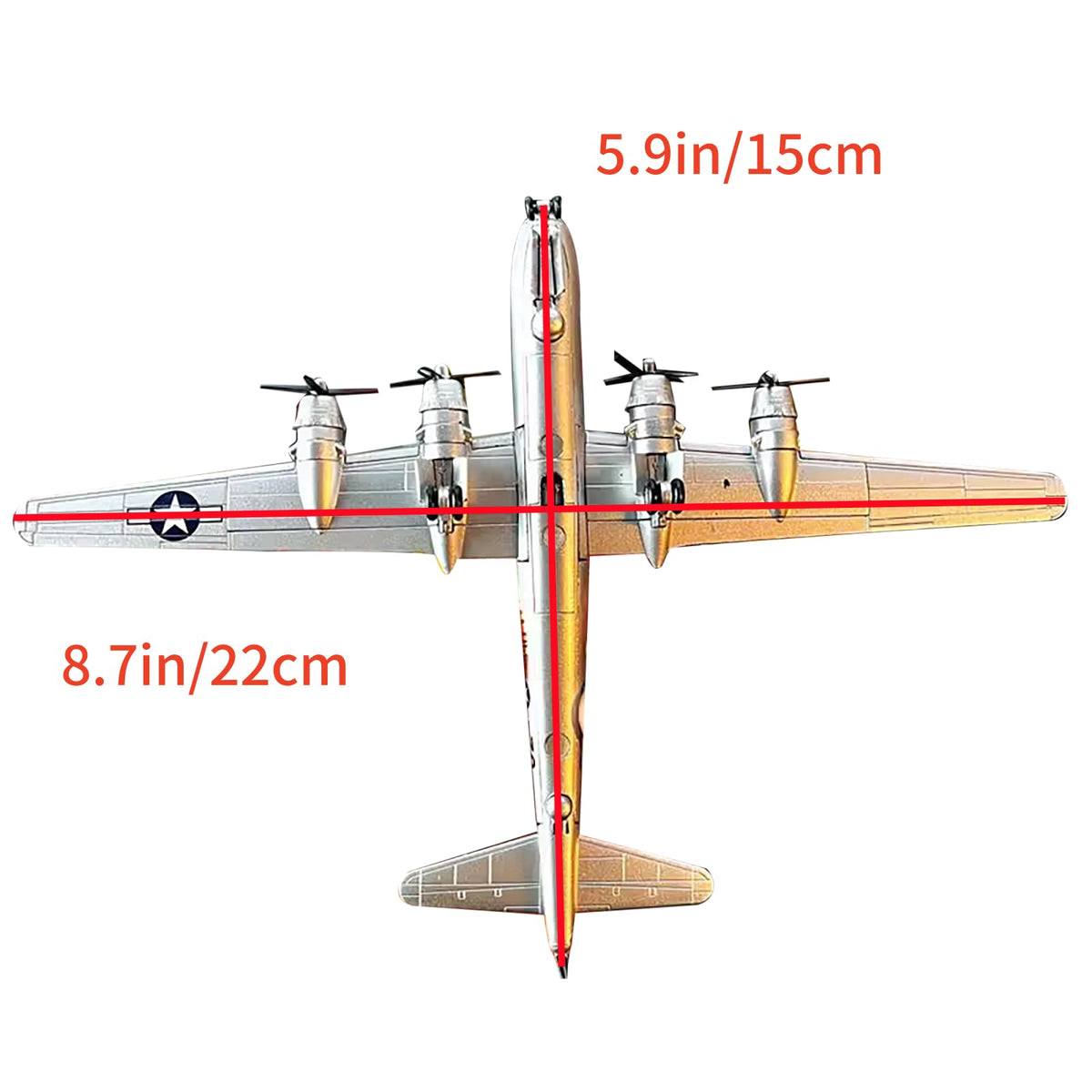 1/200 Scale B-29 Bomber Aircraft Model Alloy Diecast Plane V46835