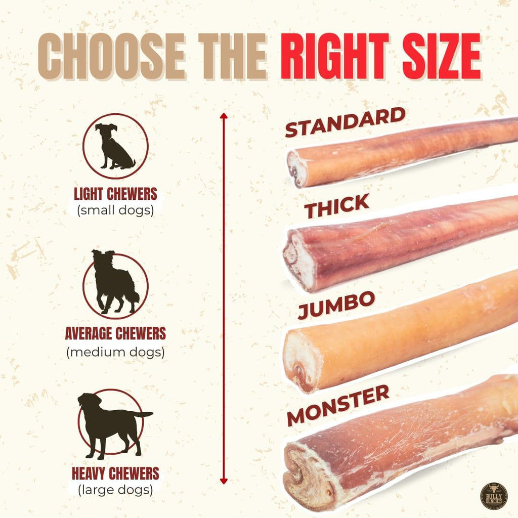 6" 5 Pack Odor-Free Bully Sticks Dog Treats M2532
