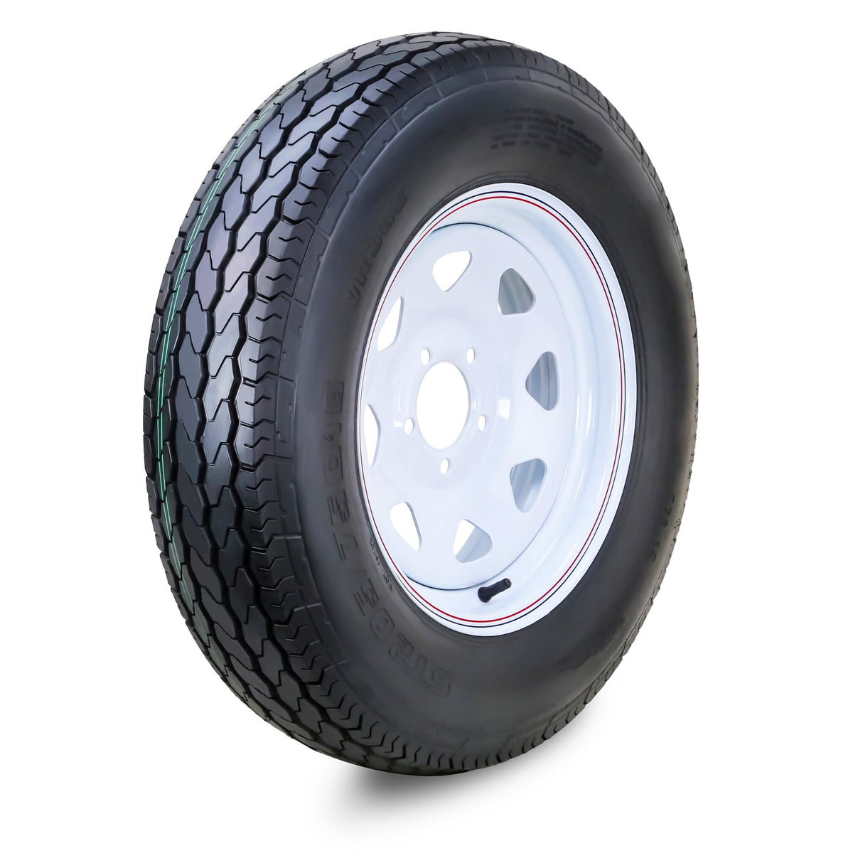 Trailer Tire Wheel ST205/75D15 6PR 101L 5X4.5 White Spoke Rim A600