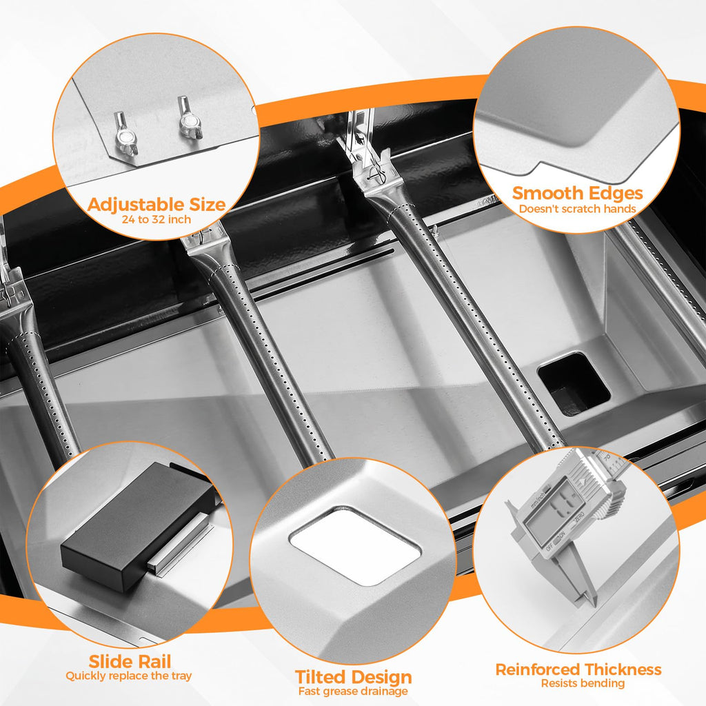 Adjustable Universal Grease Tray with Catch Pan Y6030