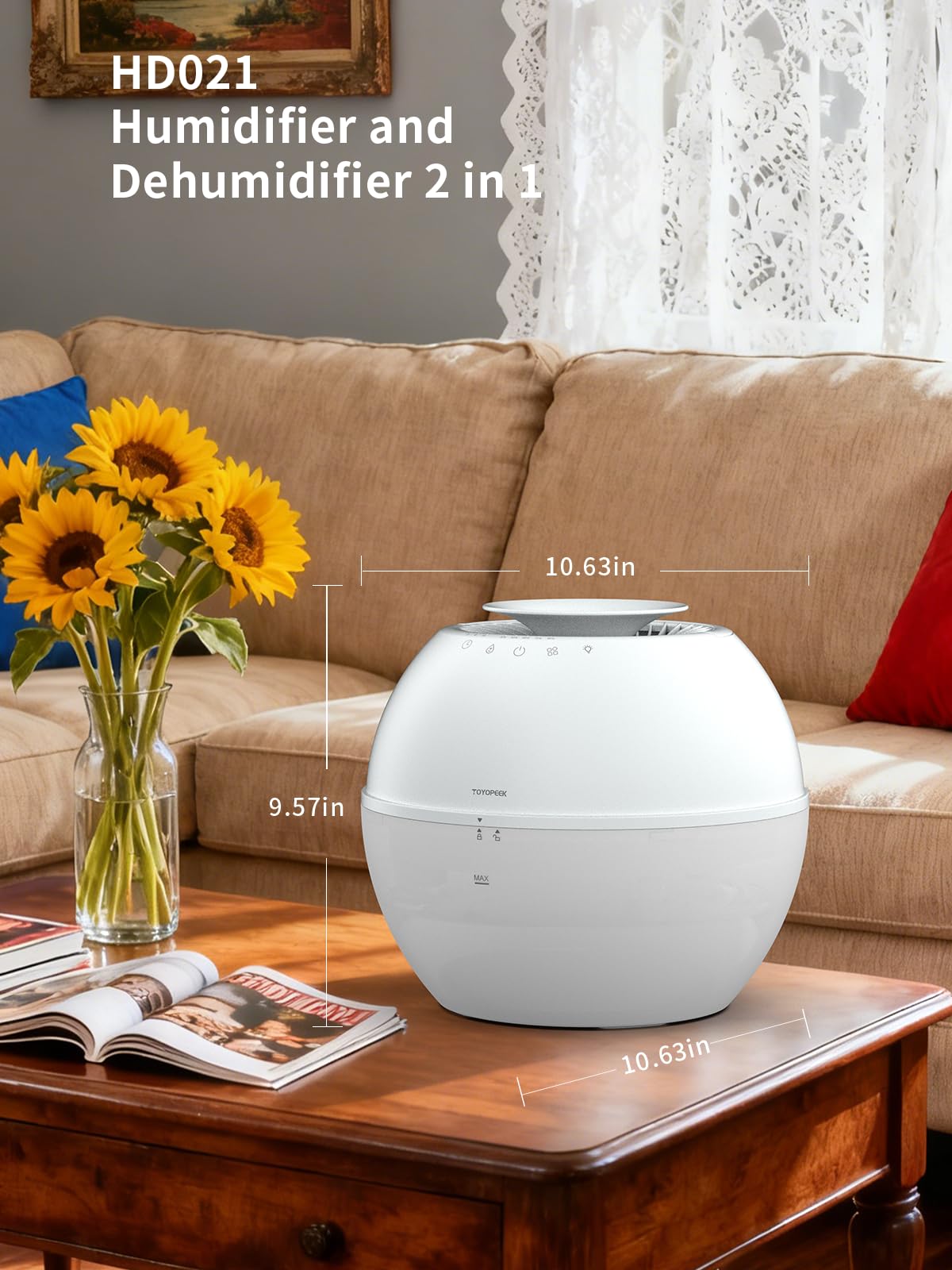 2-in-1 Dehumidifier & Humidifier with Purifier, 101oz Tank E763151