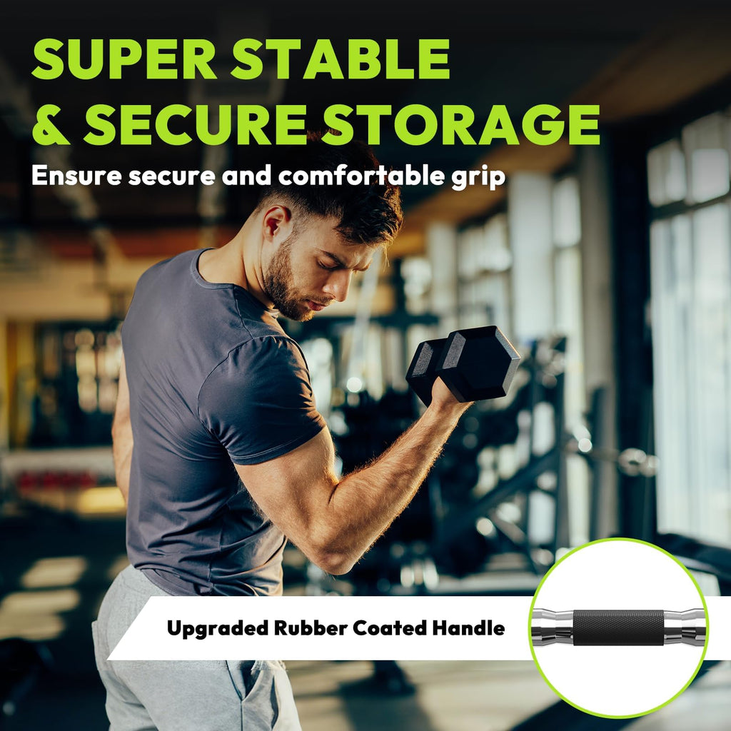 Hex Dumbbell Set with Vertical Storage Rack M385