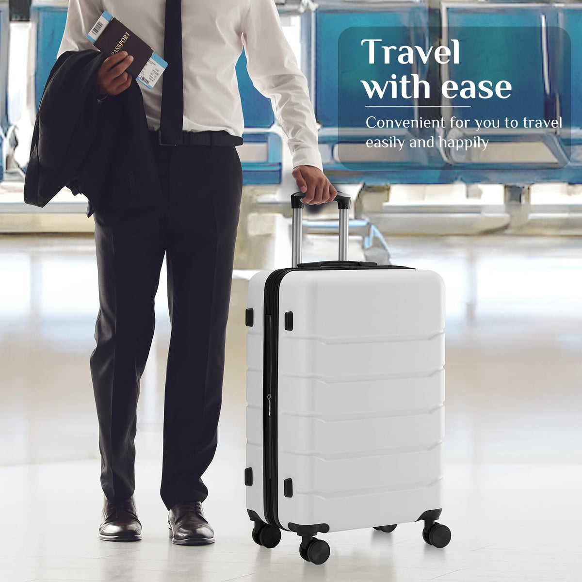 20 Inch Carry On Luggage with Spinner Wheels Y77935