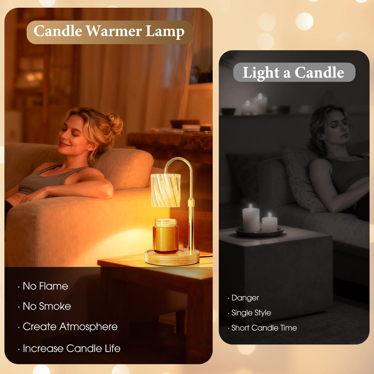 Candle Warmer Lamp with Timer Dimmer N65020