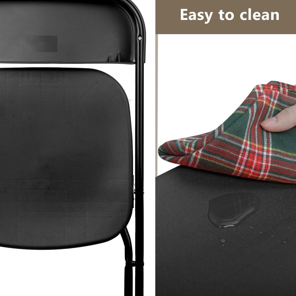 Portable Heavy Duty Folding Chairs 10 Pack Black I7109