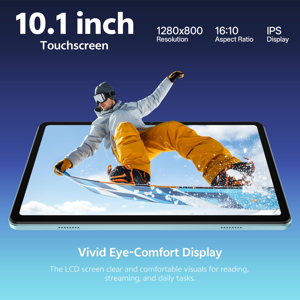 Android Tablet 10 Inch 20GB RAM 32GB Storage Blue Q158