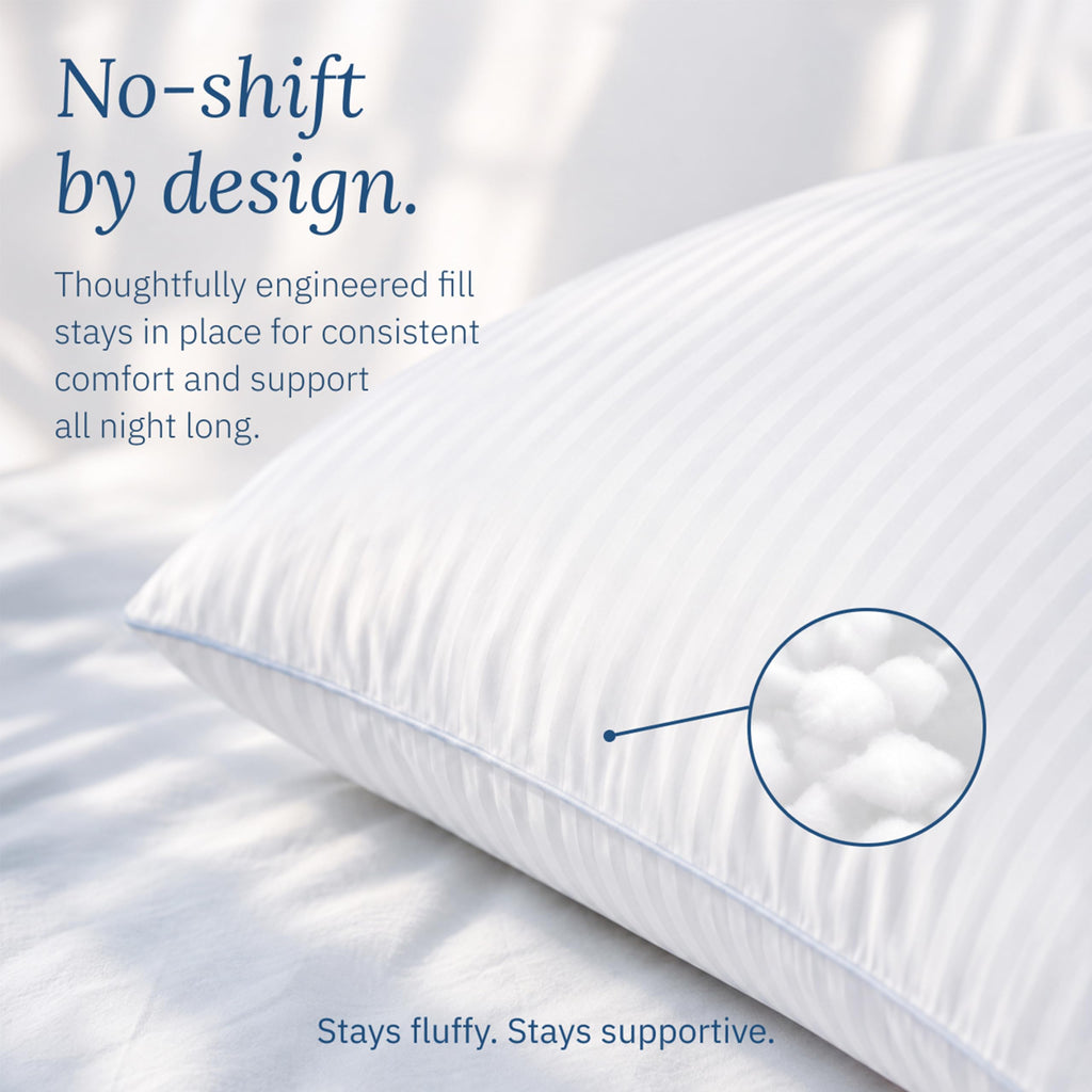 White King Size Bed Pillows Set of 2 Y6789