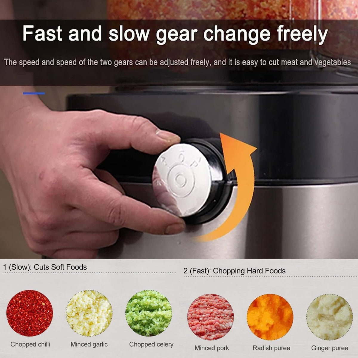 4 in 1 Electric Vegetable Dicer with Dicing Molds T302776