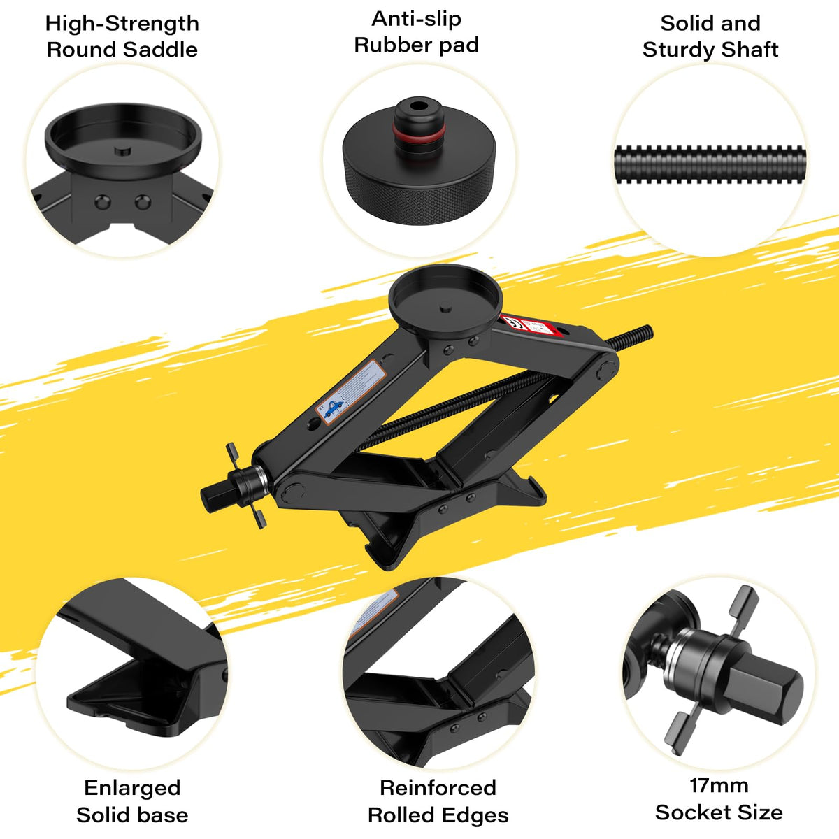 3 Ton Scissor Jack with Lug Wrench B779