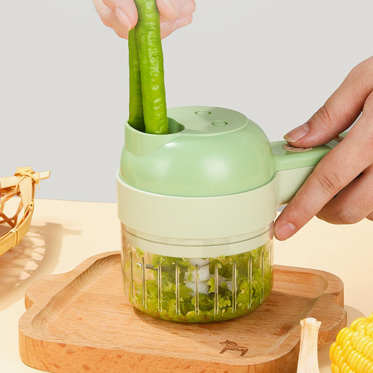 4 in 1 Handheld Electric Vegetable Cutter Set S6734
