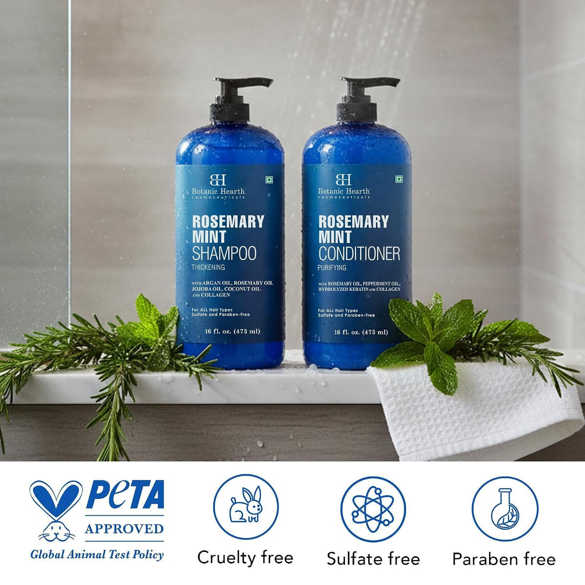 Rosemary Mint Shampoo and Conditioner Set 16 fl oz X56831