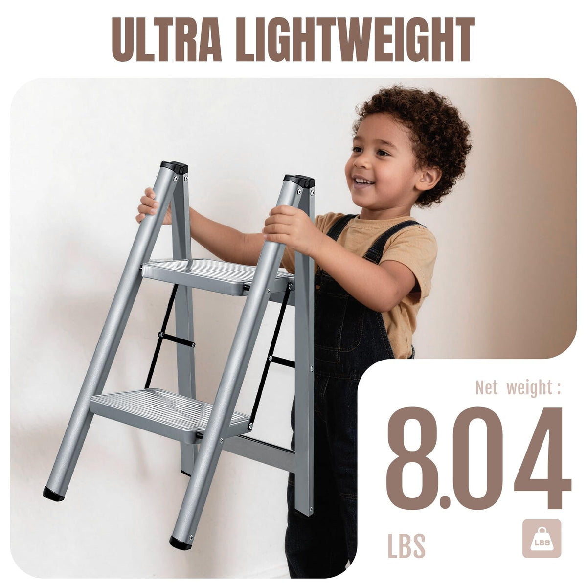 2 Step Steel Folding Step Stool P25564