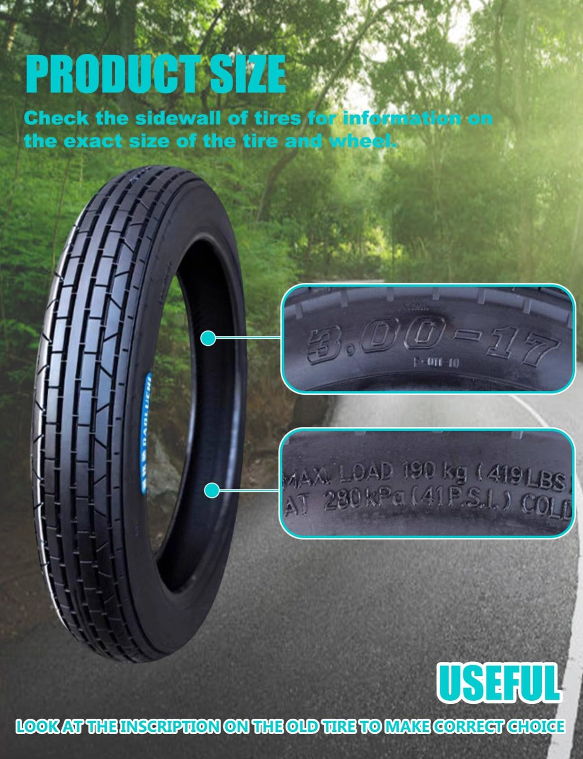 17 6PR TT Dirt Bike Tire and Inner Tube Y335356
