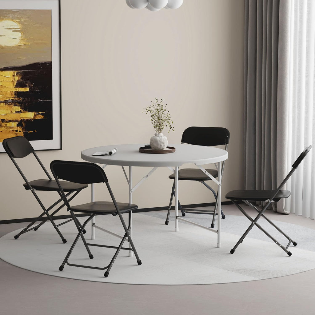 Portable Heavy Duty Folding Chairs 10 Pack Black I7109