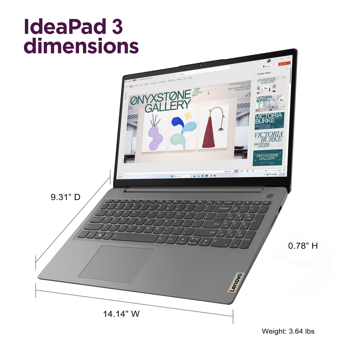 15.6" FHD Touchscreen Laptop 16GB RAM 256GB SSD Intel Core i3 Grey S79193