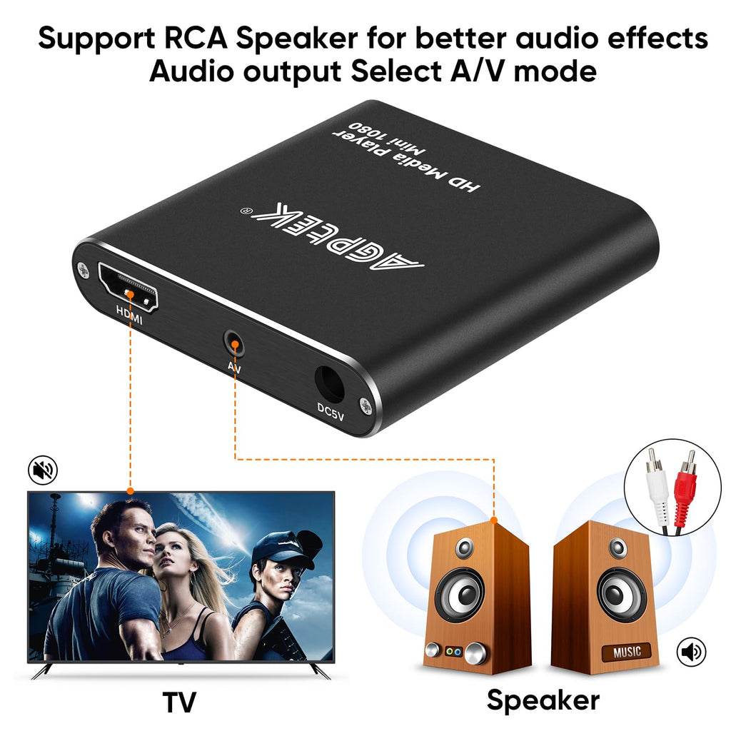 Black Mini 1080p Full-HD HDMI Digital Media Player J243690
