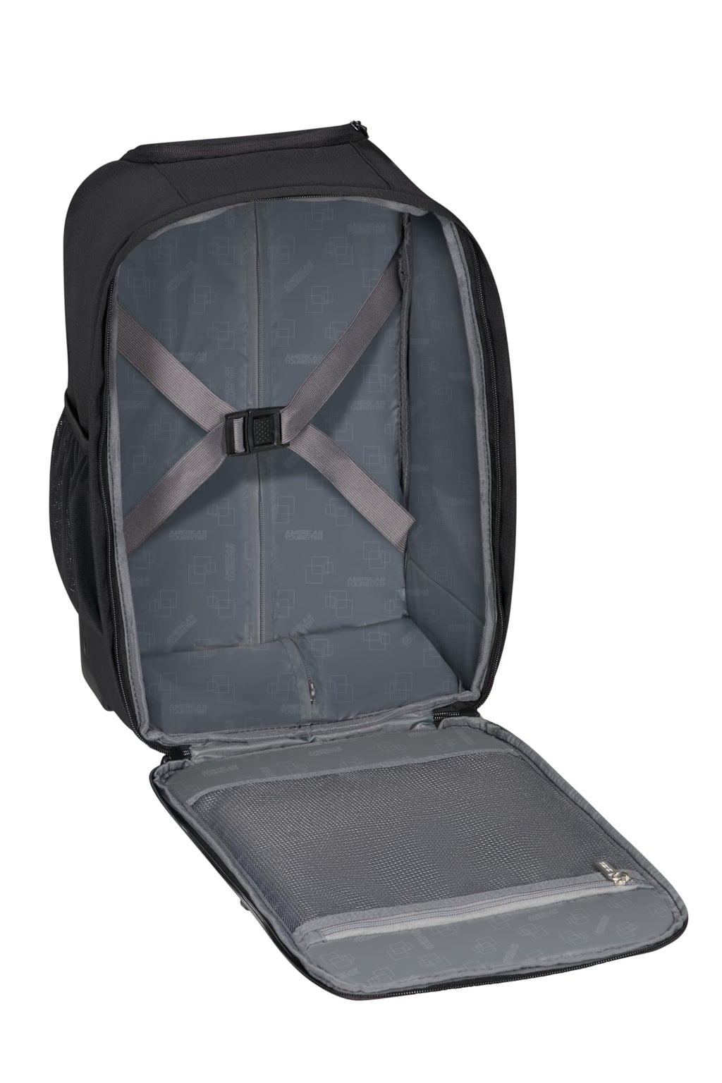 Black 38 L Wheeled Cabin Bag U298264