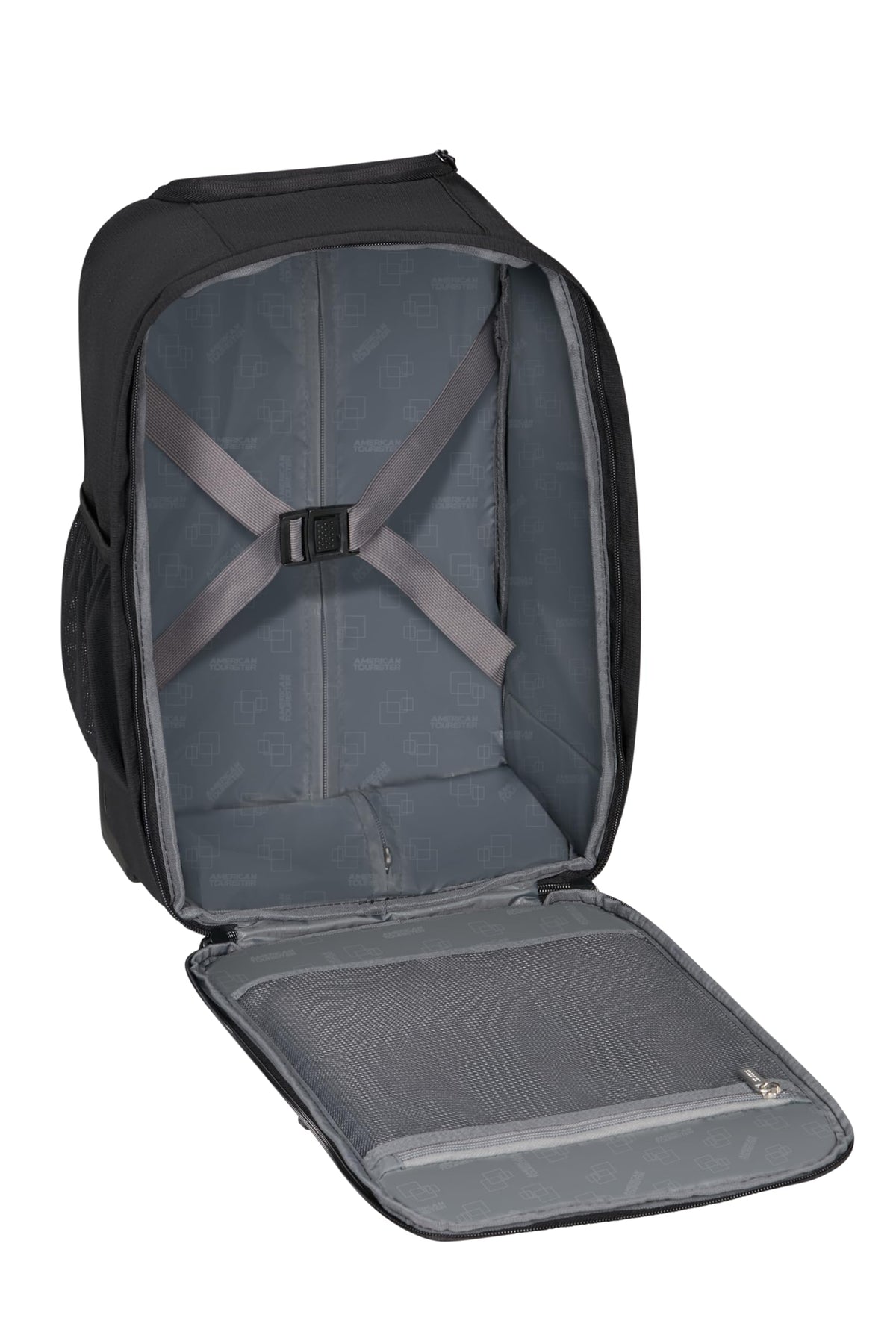 Black 38 L Wheeled Cabin Bag U298264