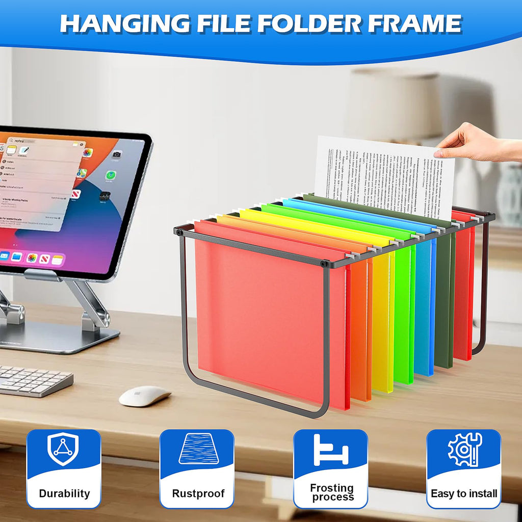 Black Metal Hanging File Folder Frame R10719