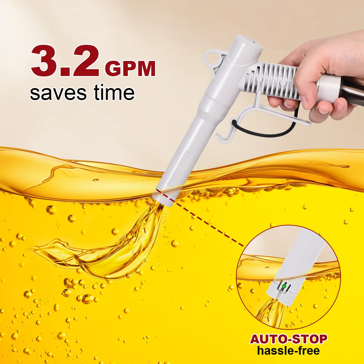 Cordless Battery Powered Liquid Transfer Pump with Auto-Stop, 3.2 GPM, 51" Hose M27253