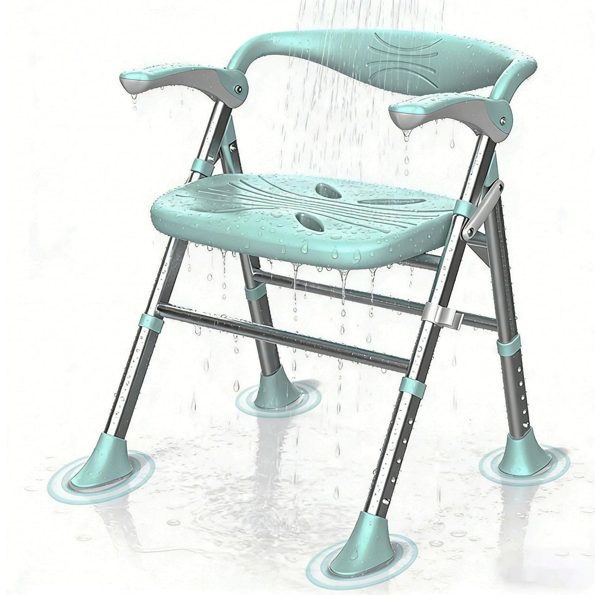 Heavy Duty Shower Chair with Arms and Back T63575